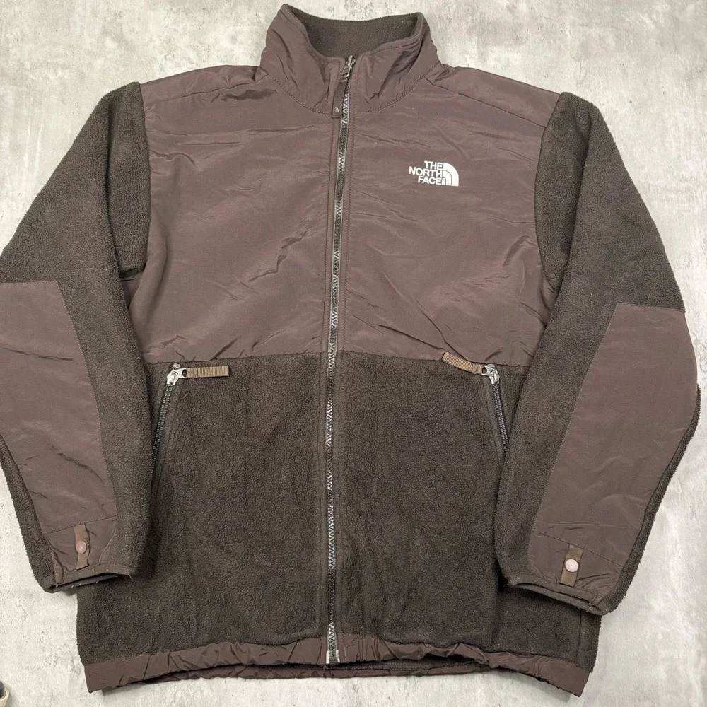 The North Face Denali Fleece Jacket Brown Full Zip Polartec Boys XL Outdoors